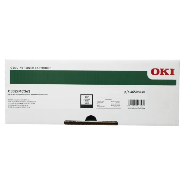 Тонер-картридж C332/MC363 1.5K черный Oki (46508740/46508716) - Фото 2