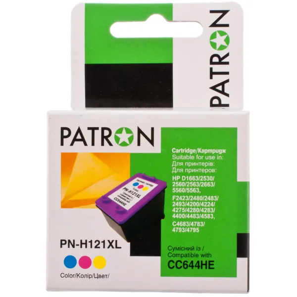 Картридж совместимый HP 121XL (CC643HE/CC644HE) 440 стр, трехцветный Patron (PN-H121CXL) - Фото 7