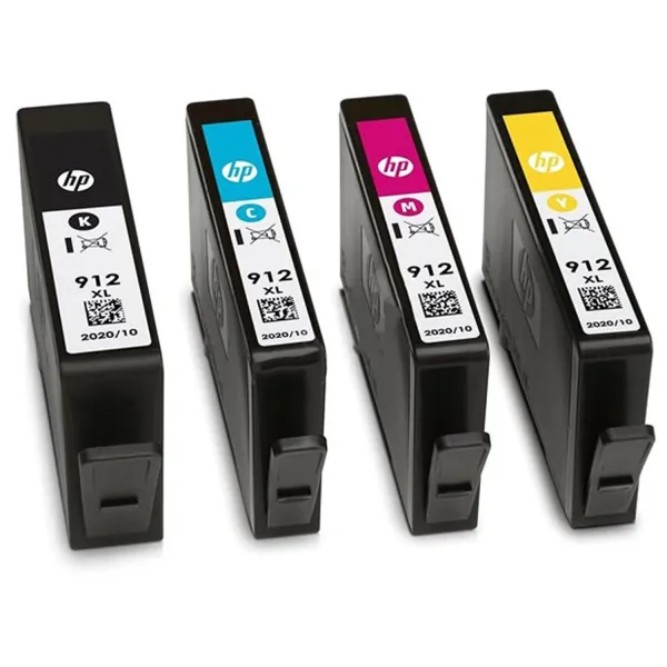 Комплект картриджей №912XL черный, голубой, пурпурный, желтый HP (3YP34AE) - Фото 2