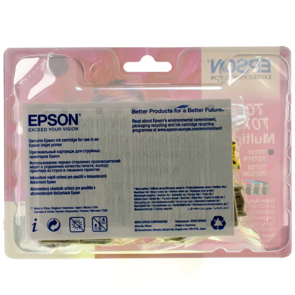 Комплект картриджів T07354A/T10554A чорний, блакитний, пурпуровий, жовтий Epson (C13T07354A10/C13T10554A10) - Фото 3