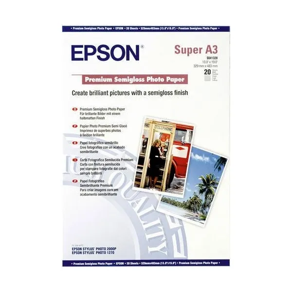 Фотобумага Premium Semigloss А3+, 20 л Epson (C13S041328)