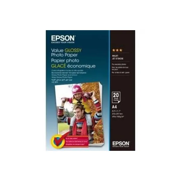 Фотопапір Value Glossy A4, 20 арк Epson (C13S400035)