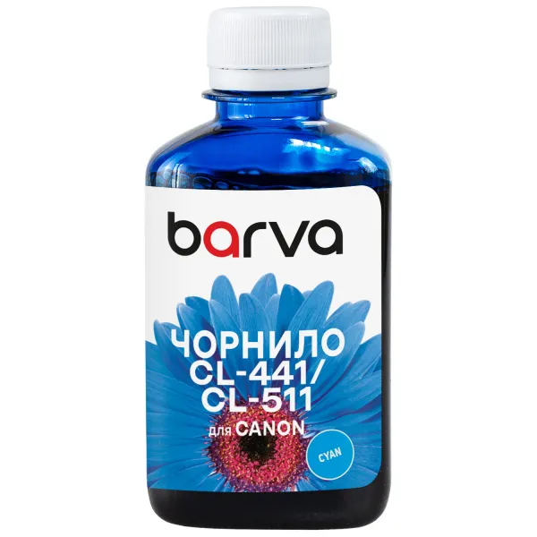 Чернила совместимые для Canon CL-441/CLI-521/CL-511 специальные 180 г, водорастворимые, голубые Barva (C521-057)