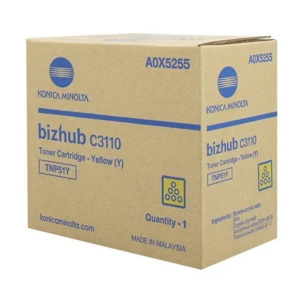 Тонер-картридж TNP-51Y желтый Konica Minolta (A0X5255)