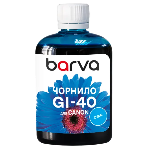 Чорнило сумісне для Canon GI-40 C спеціальне 100 мл, водорозчинне, блакитне Barva (CGI40-744)