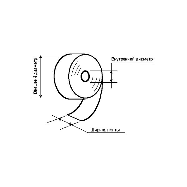 Лента кассовая (термолента) 57 мм 19 м (t Д) - Фото 2