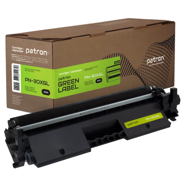 Тонер-картридж совместимый HP 30X (CF230X) Green Label Patron (PN-30XGL)