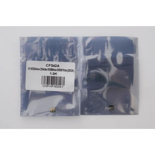 Чип HP LJ M254, CF542A 1,3K, желтый Everprint (CHIP-HP-M254-Y) - Фото 2