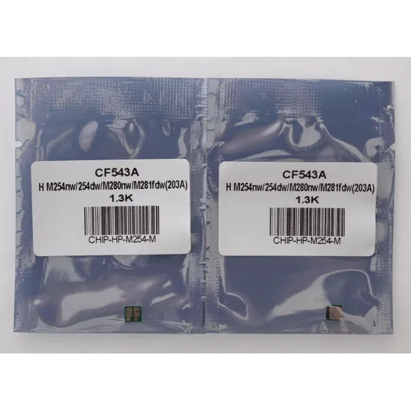 Чип HP LJ M254, CF543A 1,3K, пурпурный Everprint (CHIP-HP-M254-M) - Фото 2