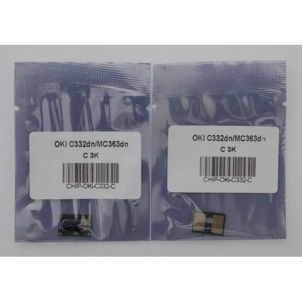Чип Oki C332 3K, голубой Everprint (CHIP-OKI-C332-C) - Фото 2