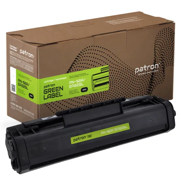Картридж совместимый HP 92A (C4092A)/Canon EP-22 Green Label Patron (PN-92A/EP22GL)
