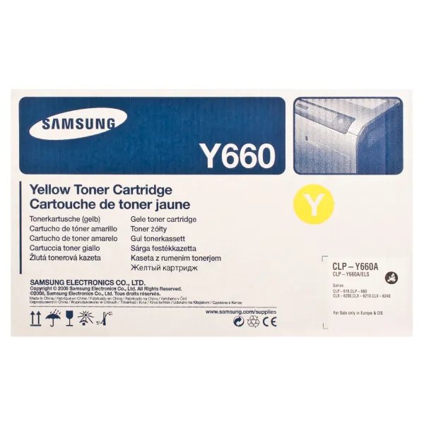 Тонер-картридж CLP-Y660A жовтий Samsung (CLP-Y660A) - Фото 3