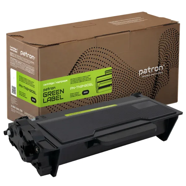 Тонер-картридж совместимый Brother TN-3430 Green Label Patron (PN-TN3430GL)
