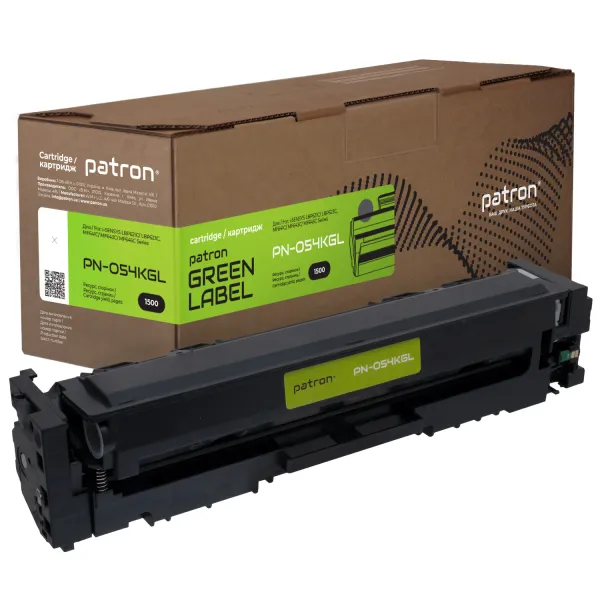 Картридж совместимый Canon 054 Green Label, черный Patron (PN-054KGL)