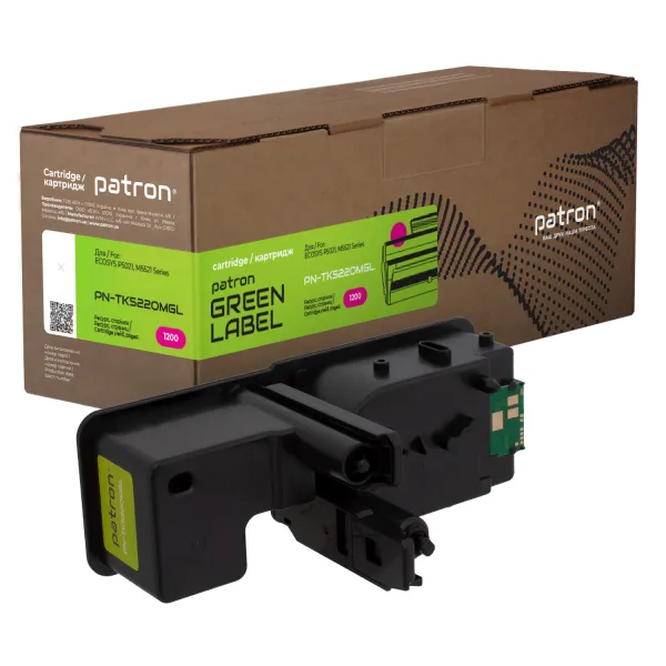 Тонер-картридж совместимый Kyocera Mita TK-5220M пурпурный Green Label Patron (PN-TK5220MGL)
