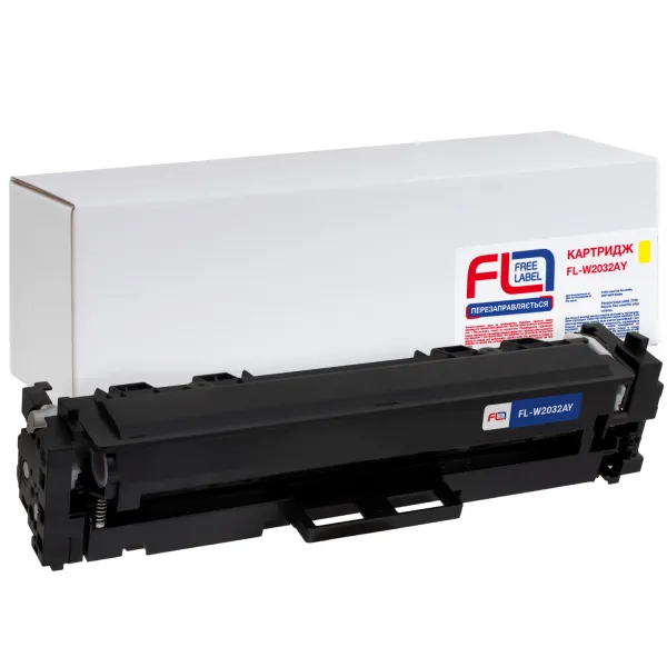 Картридж сумісний HP 415A (W2032A) жовтий, версія без чипа Free Label (FL-W2032AY)