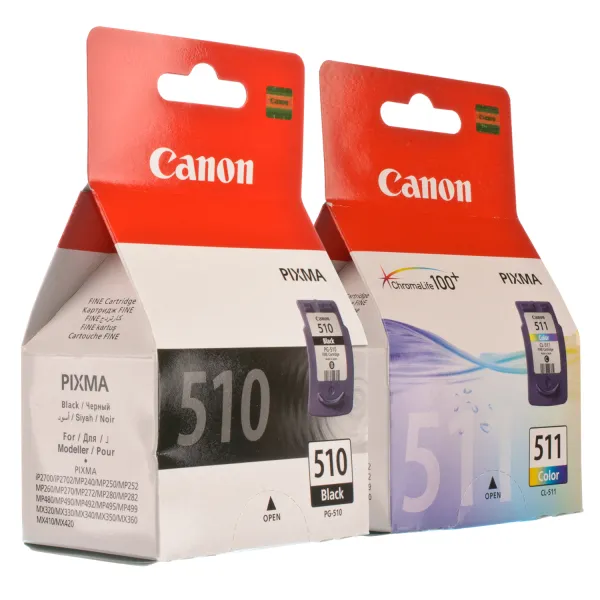 Картридж PG-510 черный (2970B001/2970B007) + Картридж CL-511 цветной (2972B001/2972B007)