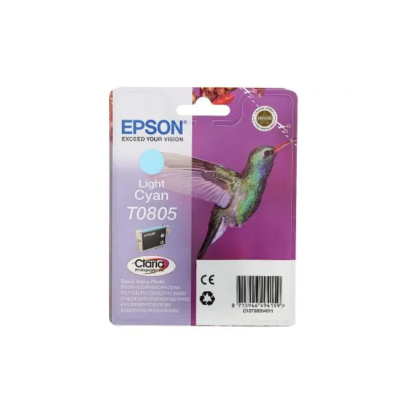 Картридж T080540 светло-голубой Epson (C13T08054010/C13T08054011)