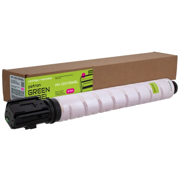 Тонер-картридж совместимый Canon C-EXV51 Green Label, пурпурный Patron (PN-CEXV51MGL)
