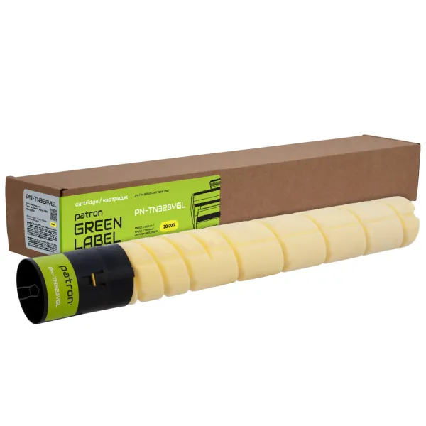 Тонер-картридж совместимый Konica Minolta TN-328 Green Label, желтый Patron (PN-TN328YGL)