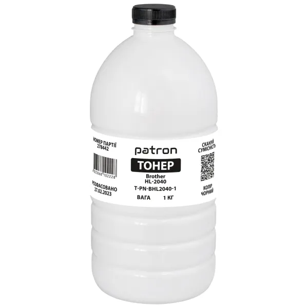 Тонер Brother HL-2040 флакон, 1 кг Patron (PN-BHL2040-1)