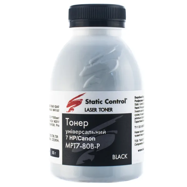 Тонер HP универсальный MPT7 флакон, 80 г SCC (MPT7-80B-P)