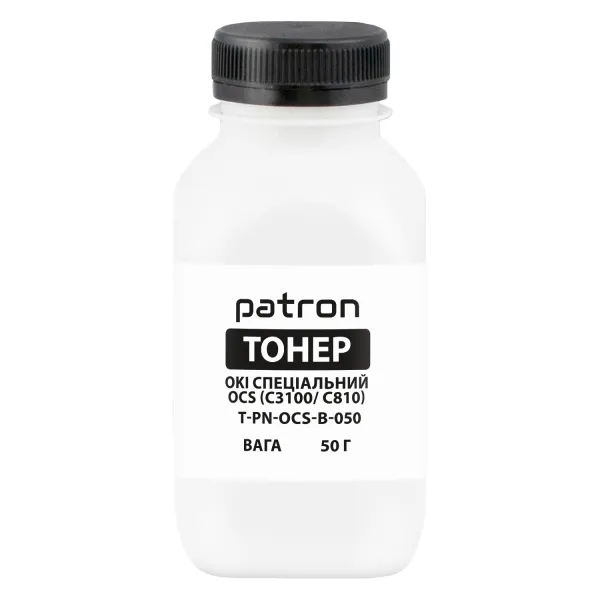Тонер Oki специальный OCS флакон, 50 г, черный Patron (PN-OCS-B-050)