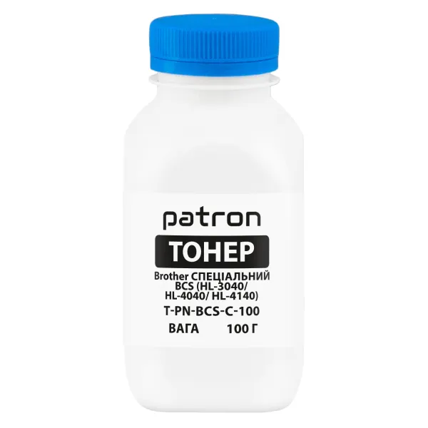 Тонер Brother специальный BCS HL-3040 флакон, 100 г, голубой Patron (PN-BCS-C-100)