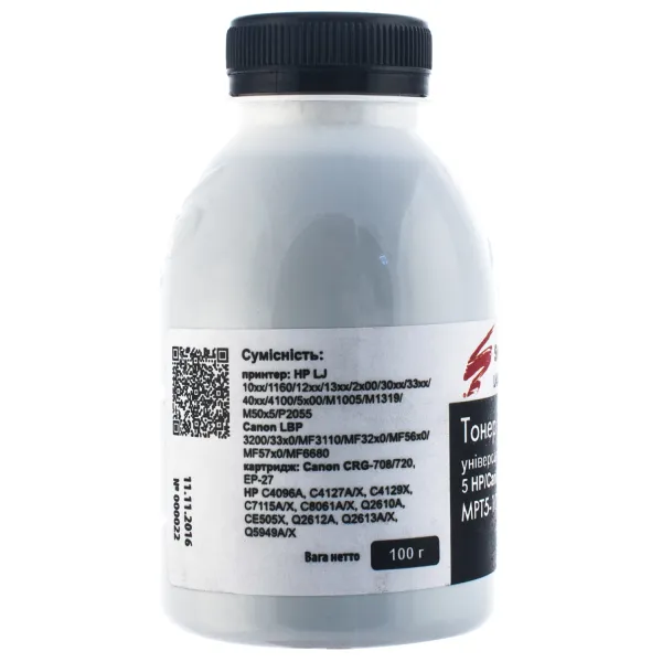 Тонер HP универсальный MPT5 флакон, 100 г SCC (MPT5-100B-P) - Фото 3