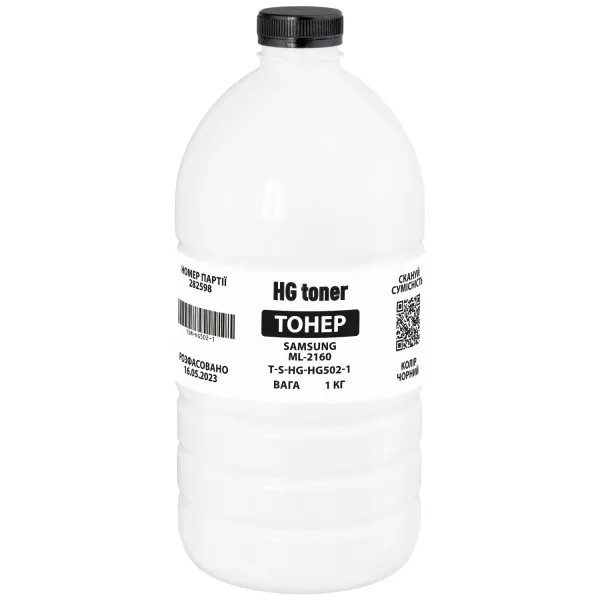 Тонер Samsung ML-2160 флакон, 1 кг HG toner (TSM-HG502-1)