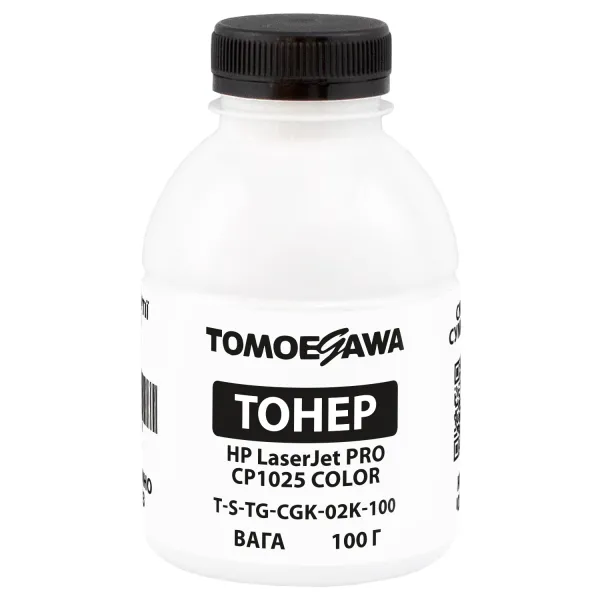 Тонер HP LaserJet Pro CP1025 color флакон, 100 г, черный, химический Tomoegawa (TSM-CGK-02K-100)