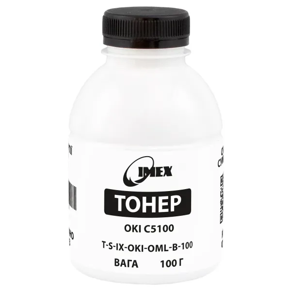 Тонер Oki C5100 флакон, 100 г, черный Imex (TSM-OML-K-100)