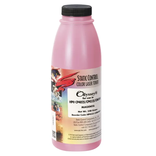 Тонер HP CP4525 флакон, 220 г, пурпурный SCC (HP4525-220B-MOS)