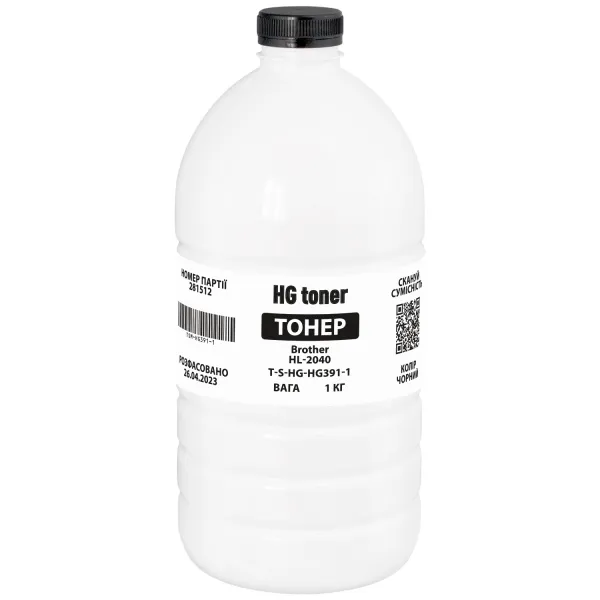 Тонер Brother HL-2040 флакон, 1 кг HG toner (TSM-HG391-1)