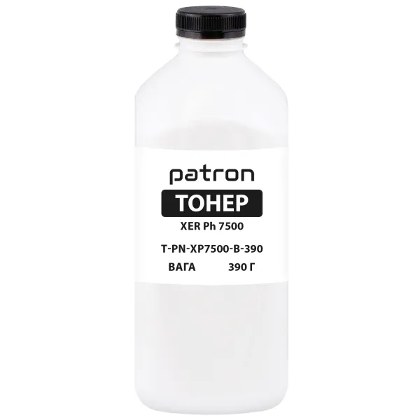 Тонер XER Ph 7500 флакон, 390 г, черный Patron (PN-XP7500-B-390)