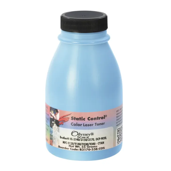 Тонер Brother HL-L3170 флакон, 55 г, голубой SCC (B3170-55B-COS)