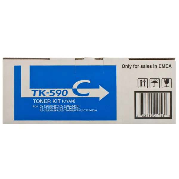 Тонер-картридж TK-590C блакитний Kyocera Mita (1T02KVCNL0) - Фото 3
