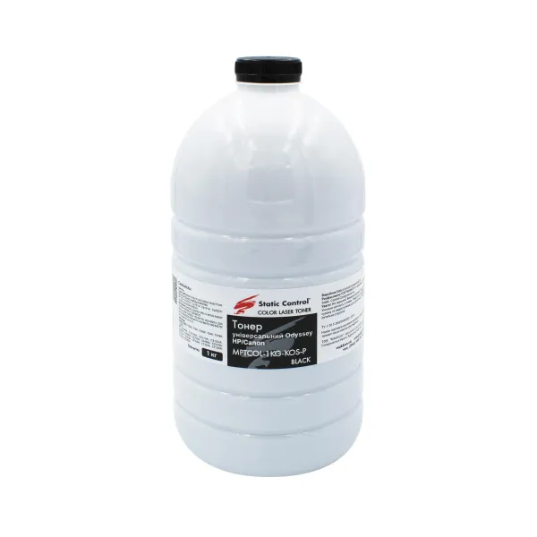 Тонер HP универсальный MPTCOL флакон, 1 кг, черный SCC (MPTCOL-1KG-KOS-P)