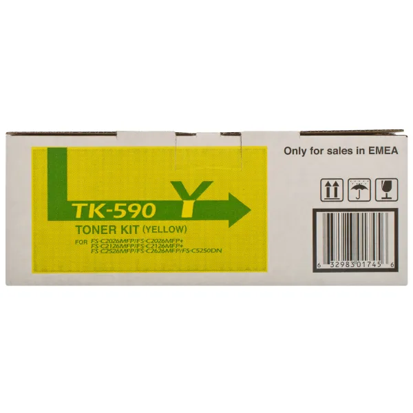 Тонер-картридж TK-590Y желтый Kyocera Mita (1T02KVANL0) - Фото 4