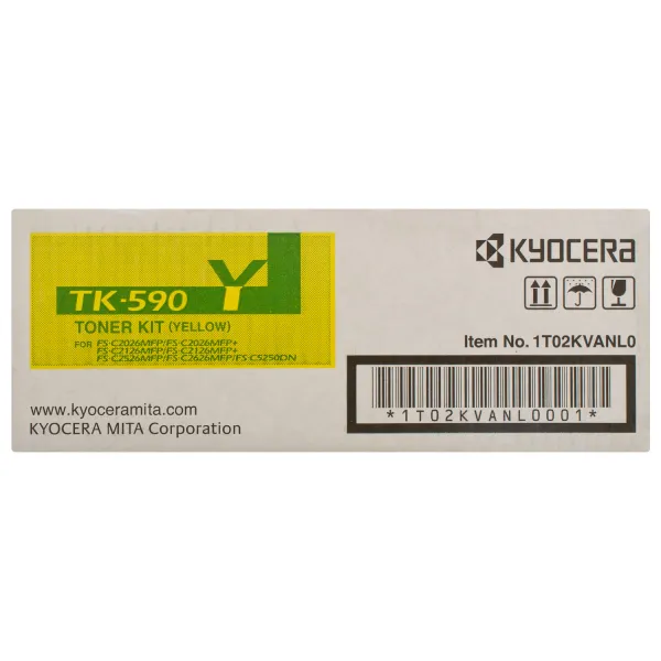 Тонер-картридж TK-590Y желтый Kyocera Mita (1T02KVANL0) - Фото 5