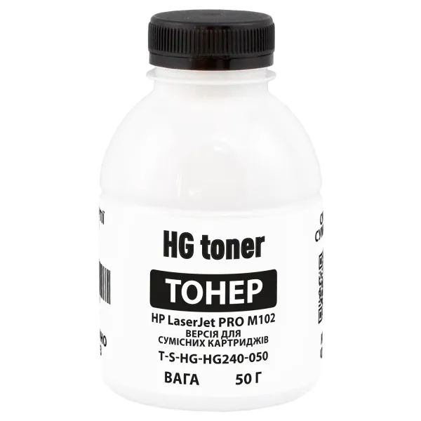 Тонер HP LaserJet Pro M102 версия для совместимых картриджей, флакон, 50 г HG toner (TSM-HG240-050)