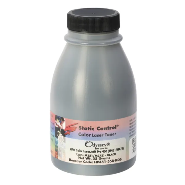 Тонер HP CLJ Pro 400 M452 флакон, 55 г, черный SCC (HP451-55B-KOS)