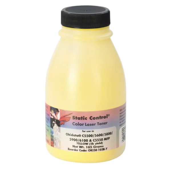 Тонер Oki 5800 флакон, 105 г, жовтий SCC (OKI58-105B-Y)