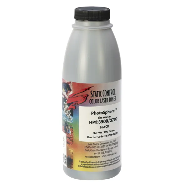 Тонер HP CLJ 3700 флакон, 220 г, черный SCC (HP37PS-220B-K)