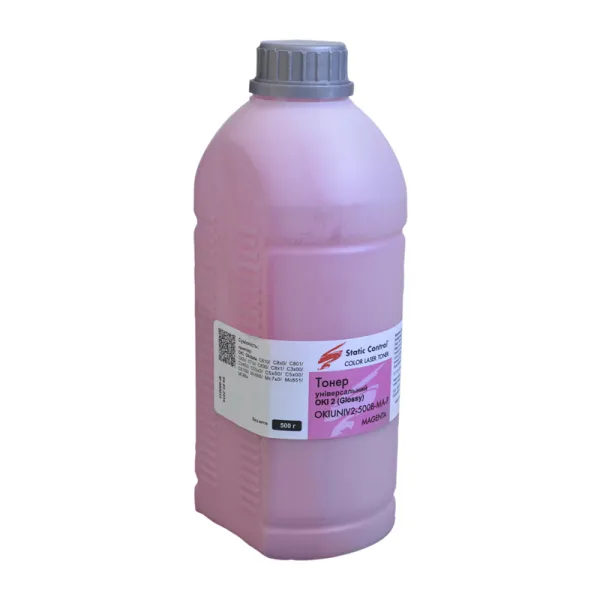 Тонер Oki универсальный OKIUNIV2 флакон, 500 г, пурпурный SCC (OKIUNIV2-500B-MA-P)