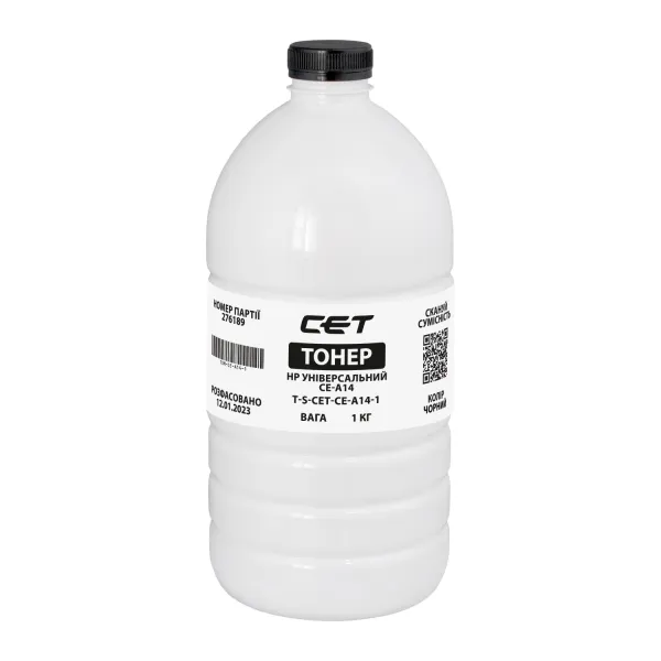 Тонер HP универсальный CE-A14 флакон, 1 кг CET (TSM-CE-A14-1)