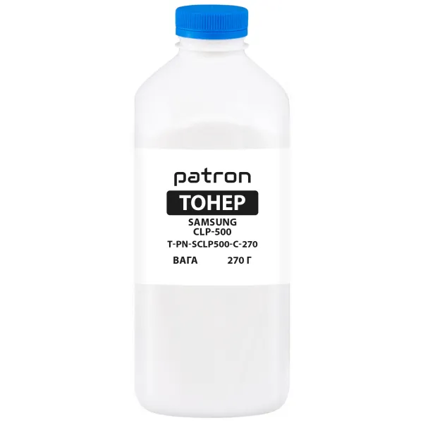 Тонер Samsung CLP-500 флакон, 270 г, голубой Patron (PN-SCLP500-C-270)