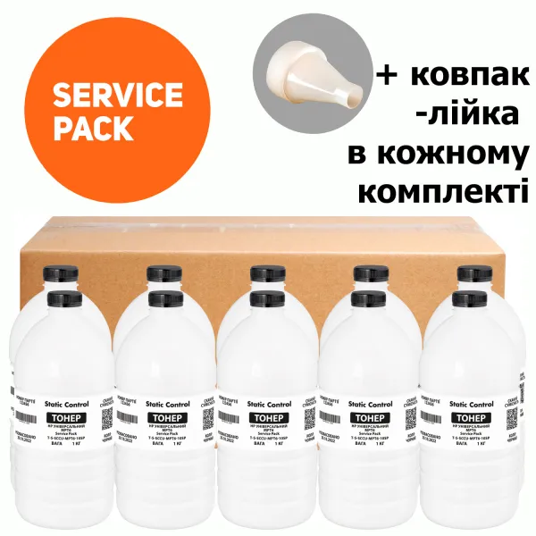 Тонер HP универсальный MPT6 Service Pack, флакон 10x1 кг SCC (TSM-MPT6-10SP)