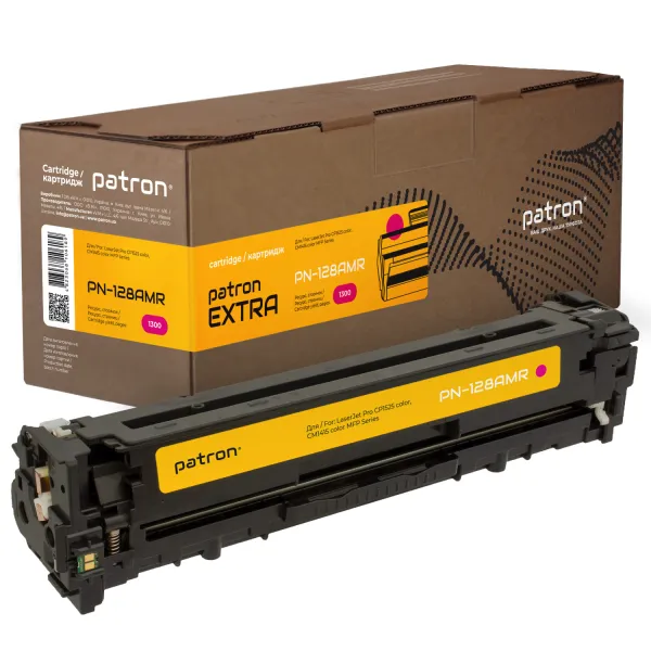 Картридж совместимый HP 128A (CE323A) пурпурный Extra Patron (PN-128AMR)