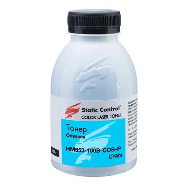 Тонер HP Color LaserJet Enterprise M553 флакон, 100 г, голубой SCC (HM553-100B-COS-P)